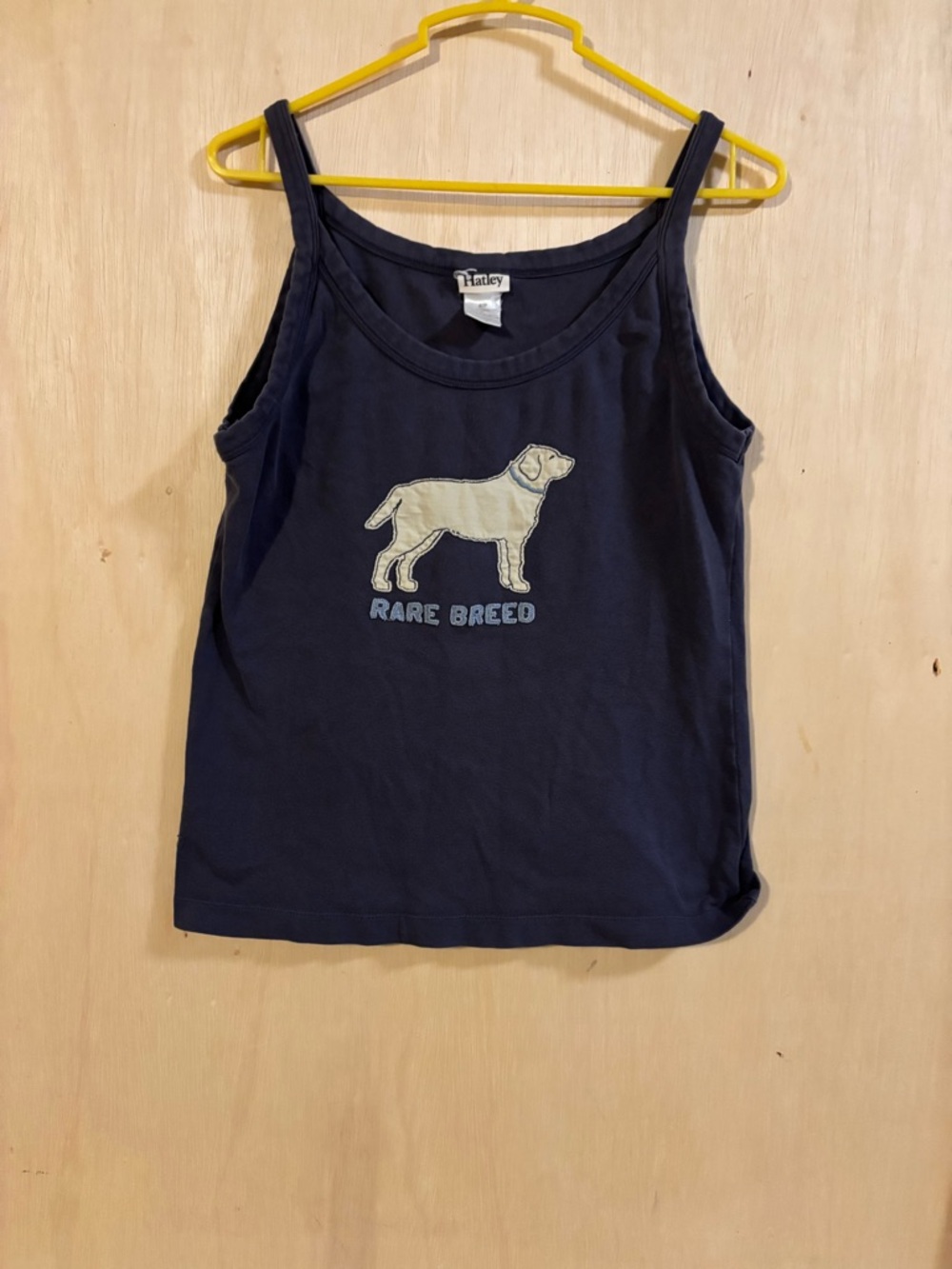 Hatley Navy Tank Top with Cream Labrador Appliqué - Picture 2 of 7